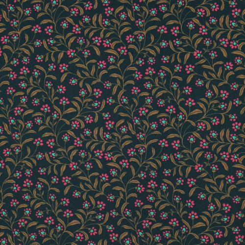 Preview: Viskose - Polina Flowers - grün