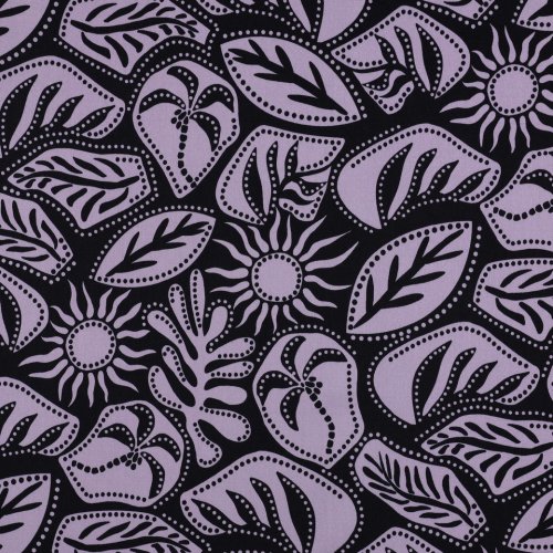 Viskose Stretch - Isla - dunkelblau/flieder