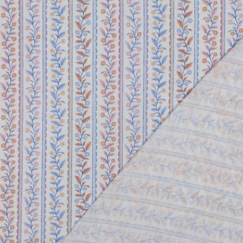 Preview: Bio Musselin - Amadea - weiß/hellblau