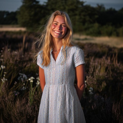 Bio Musselin - Amadea - weiß/hellblau