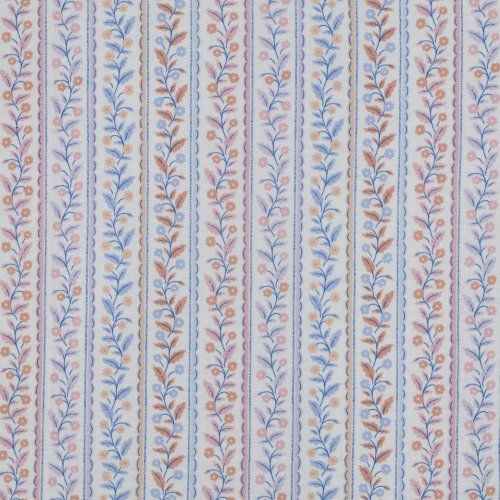 Bio Musselin - Amadea - weiß/hellblau