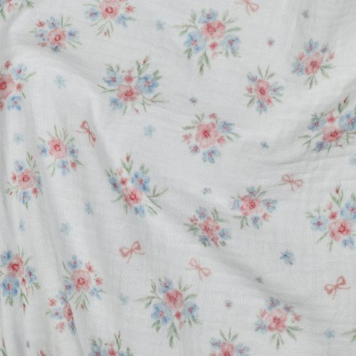 Bio Musselin - Haide Flowers - weiß