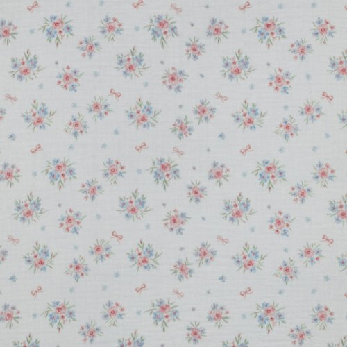 Bio Musselin - Haide Flowers - weiß