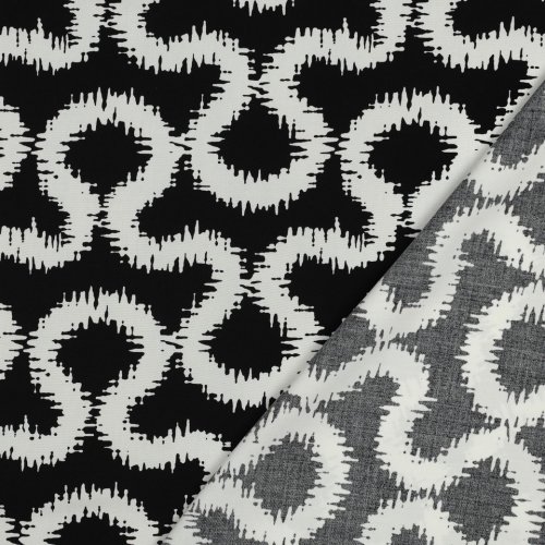 Preview: Viskose Stretch - Rhett - schwarz/ecru