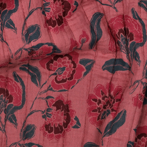 Doubleface Musselinstepper - Cinzia Flower - mauve