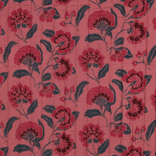 Preview: Doubleface Musselinstepper - Cinzia Flower - mauve