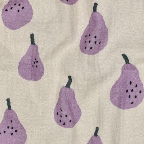 Preview: Bio Musselin - Pears - flieder/ecru - by Jennifer Bouron