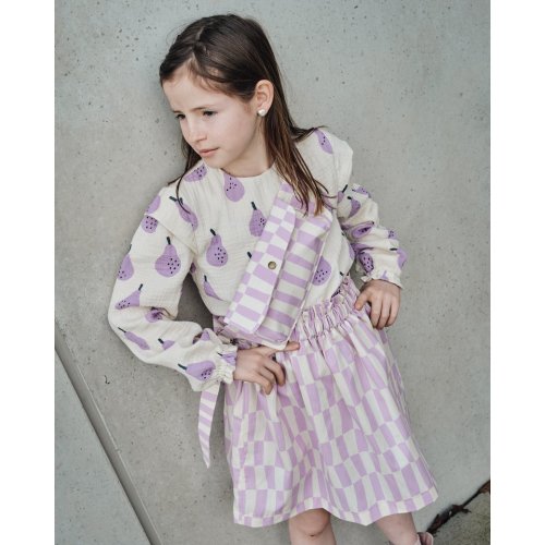 Preview: Bio Baumwoll Popeline - Checks - flieder/ecru - by Jennifer Bouron