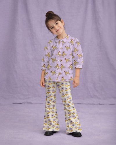 Preview: Bio Baumwoll Popeline - Dogs - flieder - by Jennifer Bouron