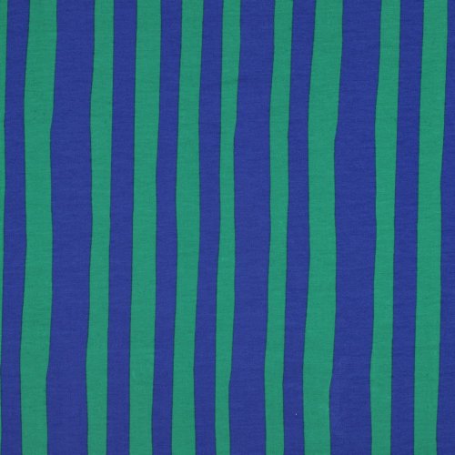 Bio French Terry - Stripes - blau/grün - by Jennifer Bouron