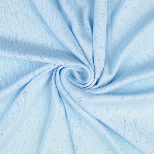 RESTSTÜCK 90cm !!! - Feinstrickjersey - Ajour - hellblau