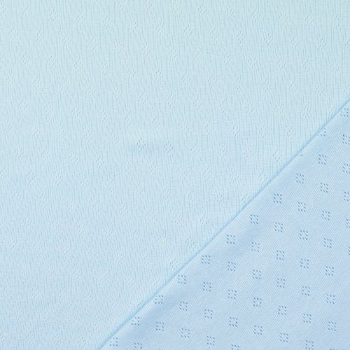 RESTSTÜCK 90cm !!! - Feinstrickjersey - Ajour - hellblau