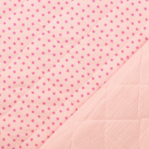 Musselin - Stepper - Sternchen - rosa