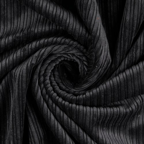 RESTSTÜCK 1,30m !!! - Cord mit Fellabseite - dunkelgrau