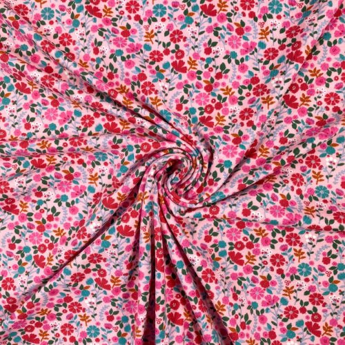 Jersey - Flowers - rosa