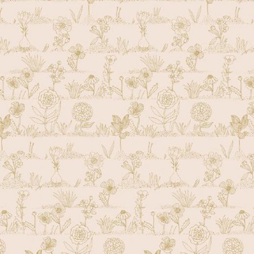 Baumwolle - Pflanzen - puder metallic - Hygge - Rico Design