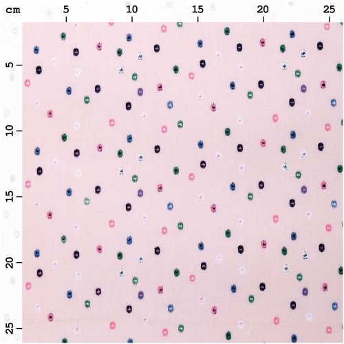 Baumwolle - Grafische Punkte - rosa - Travel the world - Rico Design