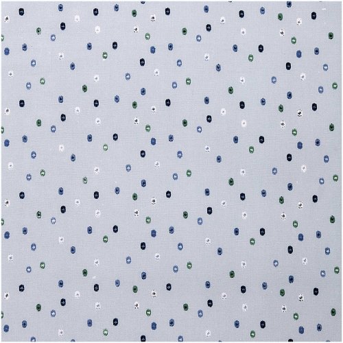 Baumwolle - Grafische Punkte - hellblau - Travel the world - Rico Design