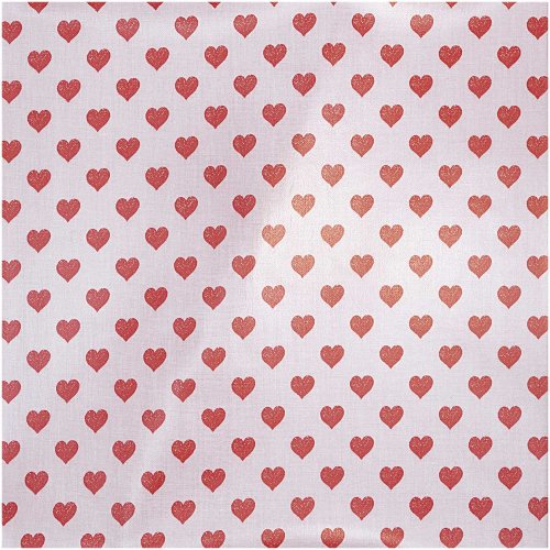 RESTSTÜCK 1,70m !!! - Baumwolle beschichtet - Herzen - rosa/rot - Travel the world - Rico Design