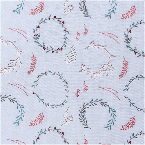 Musselin - Kränze - hellblau - Nostalgic Christmas - Rico Design