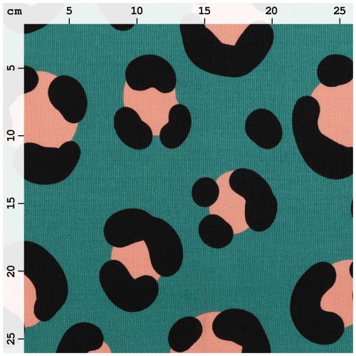 Canvas - Acid Leo - petrol - Rico Design