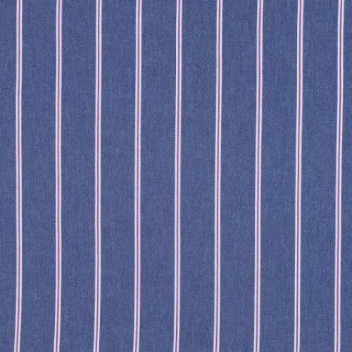 Baumwoll Denim - Big Stripes - medium blue