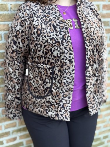 Preview: Velour Jackenstepper - Miro Leo - brown/black