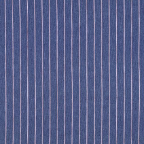 Preview: Baumwoll Denim - Small Stripes - medium blue