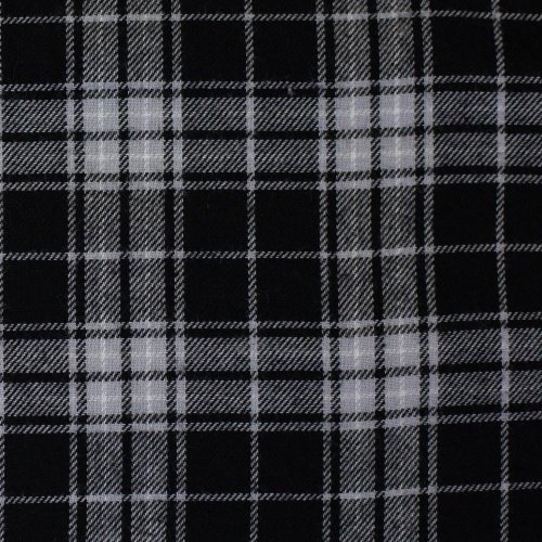 Preview: RESTSTÜCK 0,50m !!! - Baumwoll Flanell - Maverick - hellgrau/schwarz - Swafing