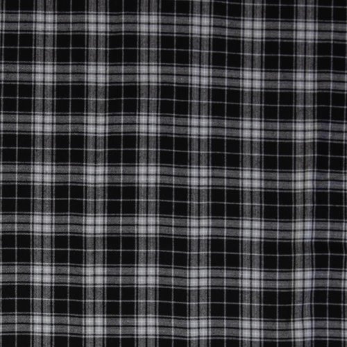 Baumwoll Flanell - Maverick - hellgrau/schwarz - Swafing