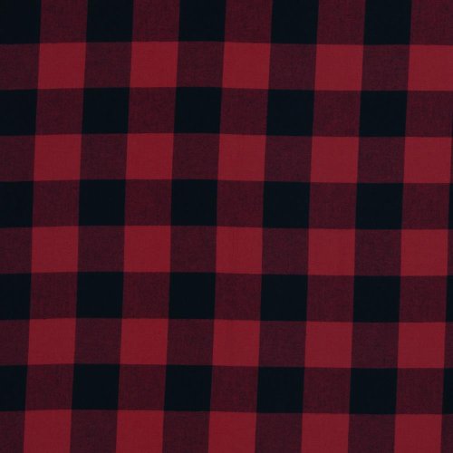 Baumwoll Flanell - Maverick - schwarz/rot - Swafing