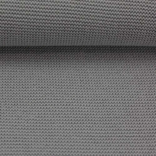 RESTSTÜCK 0,50m!!! - Wellenstrick - Ella - uni grau - Swafing