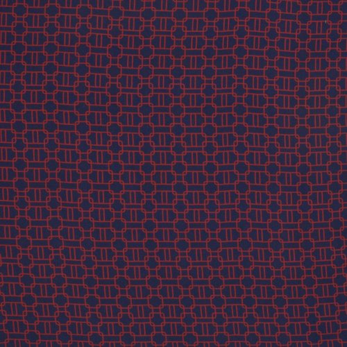 Viskose - Chain Twist - dunkelblau/burgundy - Geoluxe by Ki-ba-doo - Swafing