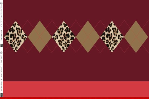 French Terry - Panel - Argyle Leo Rauten - burgundy - Geoluxe by Ki-ba-doo - Swafing