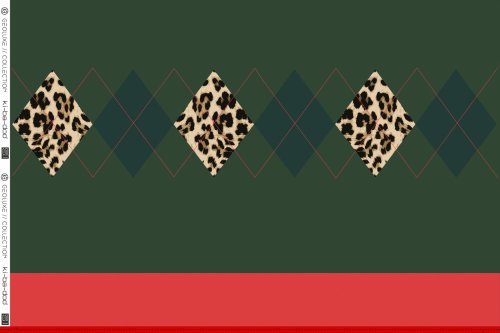 French Terry - Panel - Argyle Leo Rauten - dunkelgrün - Geoluxe by Ki-ba-doo - Swafing