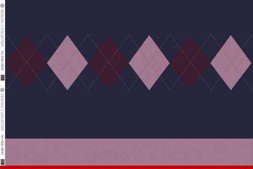 French Terry - Panel - Argyle Rauten - dunkelblau - Geoluxe by Ki-ba-doo - Swafing