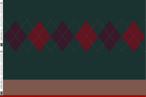 French Terry - Panel - Argyle Rauten - petrol - Geoluxe by Ki-ba-doo - Swafing