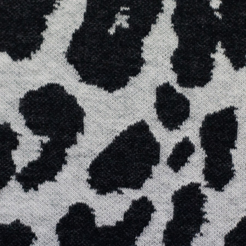 Preview: Jacquard Jersey - Emily Leo - schwarz/naturweiß