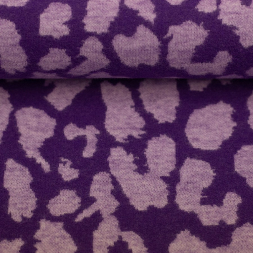 Jacquard Jersey - Emily Leo - frost/petunia