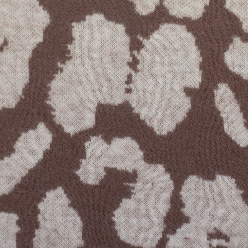 Preview: Jacquard Jersey - Emily Leo - naturweiß/peppercorn