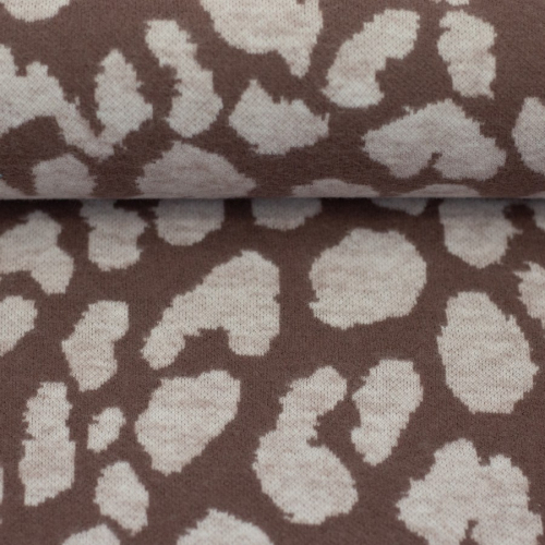 Jacquard Jersey - Emily Leo - naturweiß/peppercorn