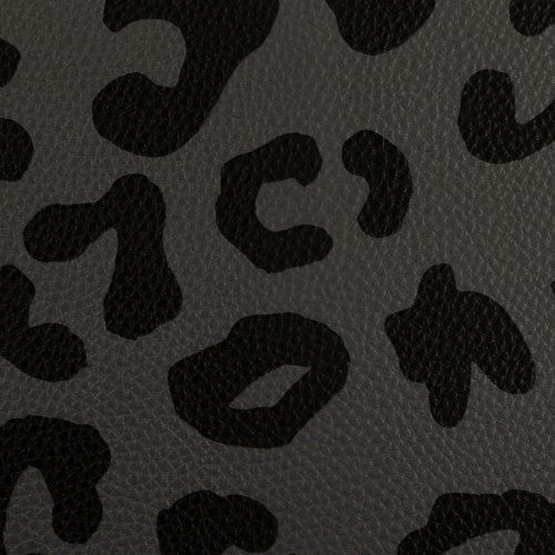 Preview: RESTSTÜCK 0,30m !!! - Kunstleder - Happy Leo - by Cherry Picking - dunkelgrau/schwarz - Swafing