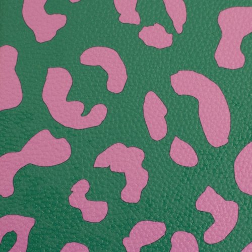 Kunstleder - Happy Leo - by Cherry Picking - grün/pink - Swafing