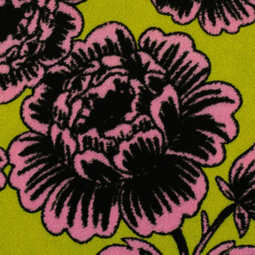 Preview: Viskose - Poenis - rosa/heugrün - Opulence - Swafing by Cherry Picking