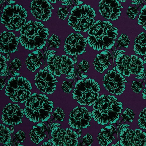 Preview: Viskose - Poenis - mint/lila - Opulence - Swafing by Cherry Picking