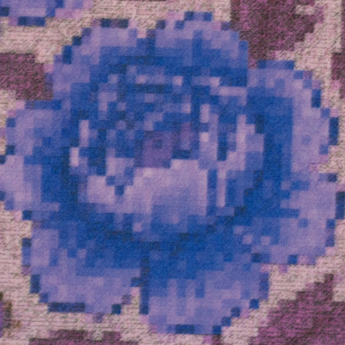 Preview: Samt - Pixelblumen - flieder/blau - Pixelart - by Cherry Picking - Swafing