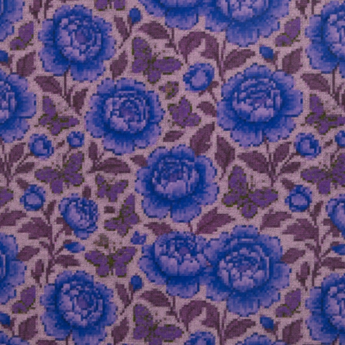 Preview: Samt - Pixelblumen - flieder/blau - Pixelart - by Cherry Picking - Swafing
