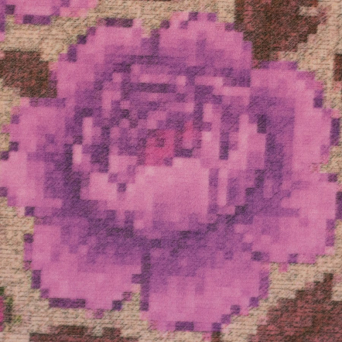 Samt - Pixelblumen - altrosa/beere - Pixelart - by Cherry Picking - Swafing
