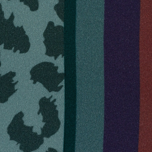 Preview: Viskose - Leo Streifen - smaragd/gulf coast - Bordure Studio - Swafing by Kibadoo