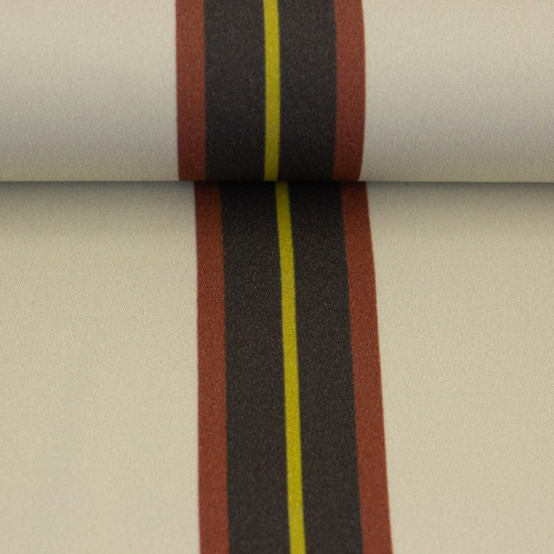 Preview: Viskose - Stripes - peppercorn/beige - Bordure Studio - Swafing by Kibadoo